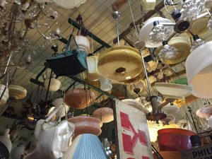 photo of light fittings in store